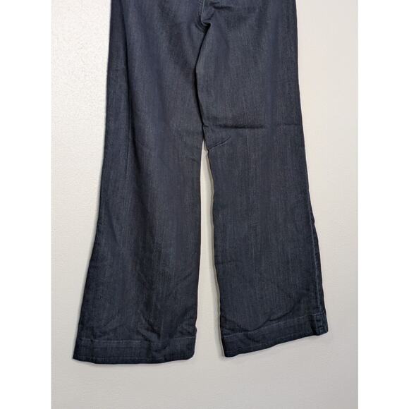 Apt. 9 Jeans Sz 6 Womens Dark Blue Pants Mid Rise Stretch Ladies Wide Leg Denim - Picture 6 of 10